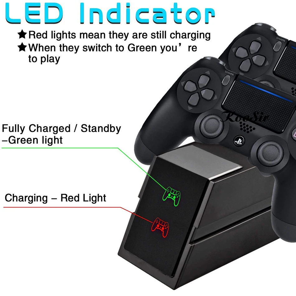 PS4/Pro/Slim контроллер зарядное устройство Подставка PS 4 геймпад беспроводной джойстик зарядная док-станция для Playstation Dualshock 4