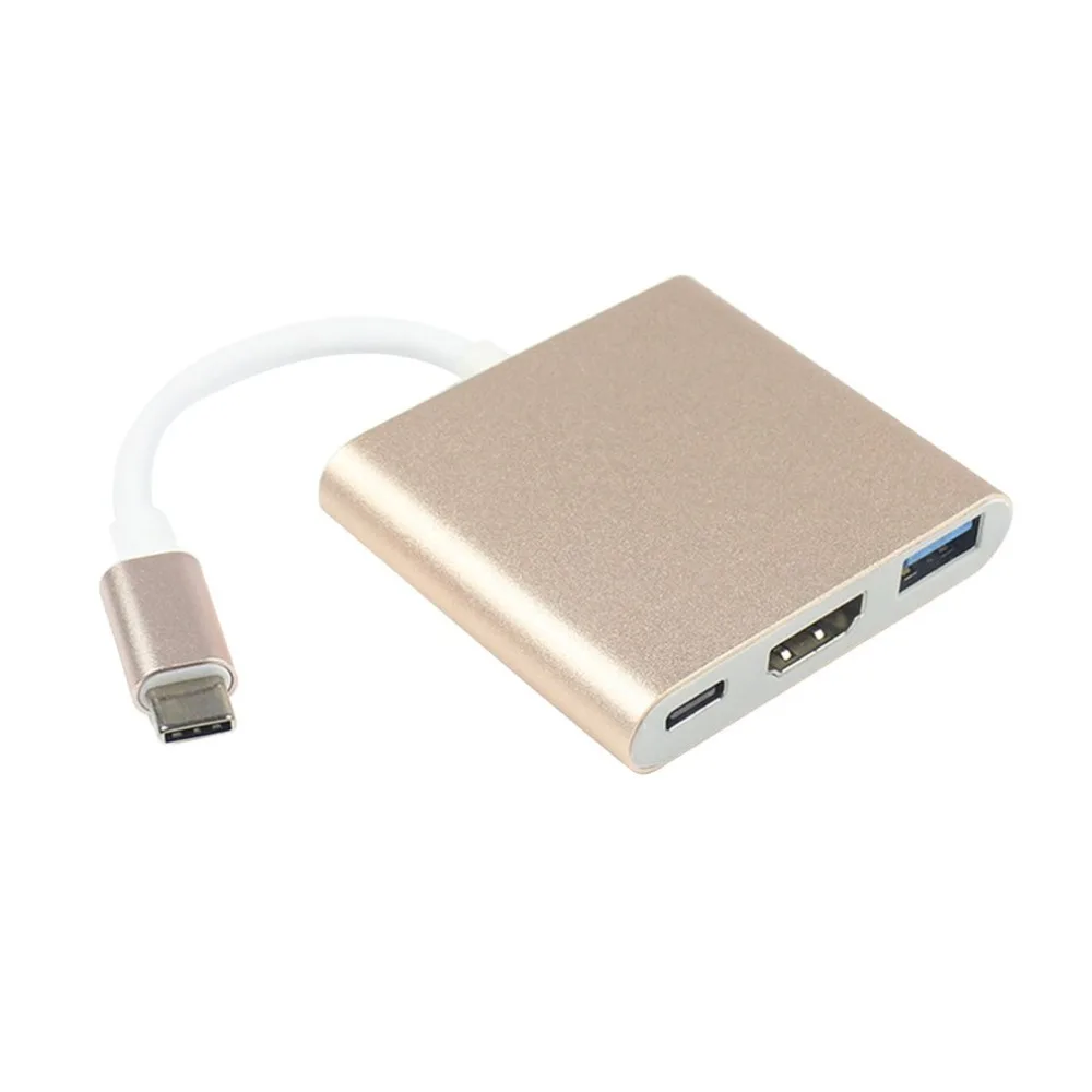 3 в 1 тип-c к HDMI концентратор адаптера кабель конвертер для Apple Macbook USB 3,1 Thunderbolt 3 тип-c переключатель к HDMI 4K концентратор 1080P