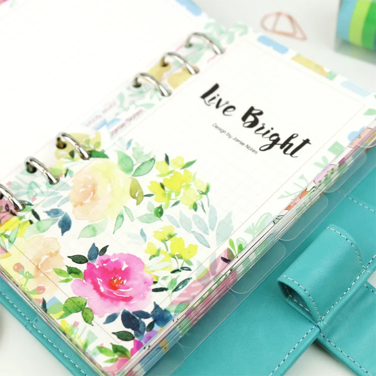 Прозрачные разделители спиральные страницы для ноутбука для Filofax Dokibook Planner A5a6 Цилиндрические Аксессуары для журналов корейские канцелярские принадлежности