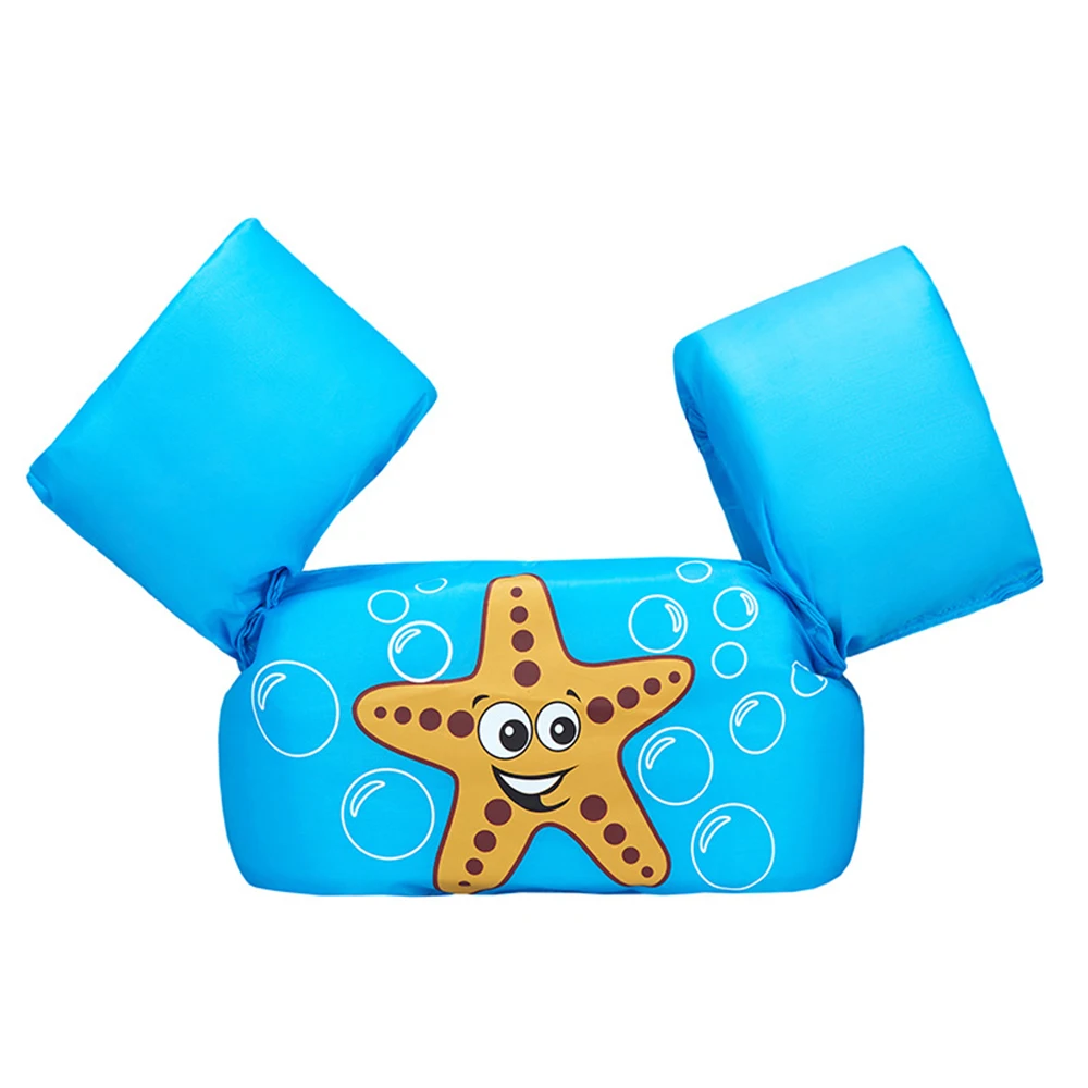 Blue starfish Детская безопасность мультфильм детские надувные нарукавники плавучий спасательный жилет одежда плавательный круг для детей плавающий детский плавательный детский спасательный жилет - Цвет: Blue starfish