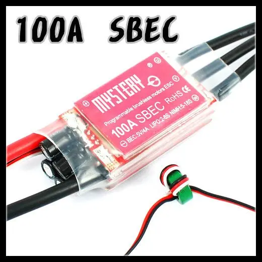 Бесщеточный Программируемый Регулятор скорости таинственности 100А SBEC ESC для