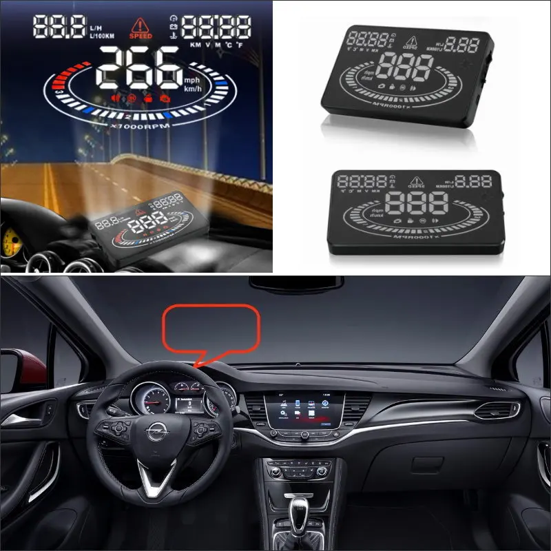 HUD Head Up Display For Opel Astra J / For Buick Excelle XT 2009-2020 Car Projector Screen - Safe Driving Refkecting Windshield