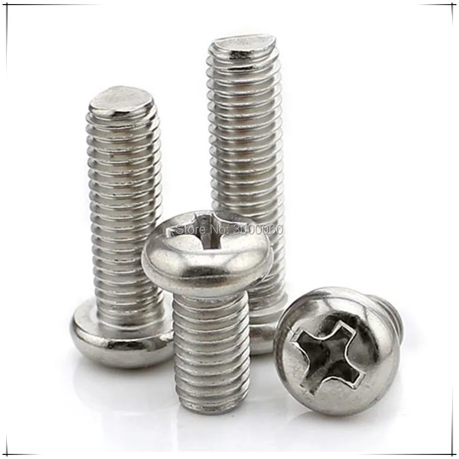 M1.0 M1.2 M1.4 M1.6 нержавеющая сталь 304 A2 Micro Small Corss встраиваемые Phillips круглые винты с
