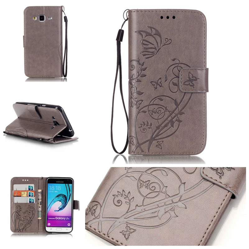 Кожаный чехол-книжка для samsung Galaxy J3 J36 6 SM-J320F/DS SM-J320FN SM-J320H/DS JSM-300F SM-J300H