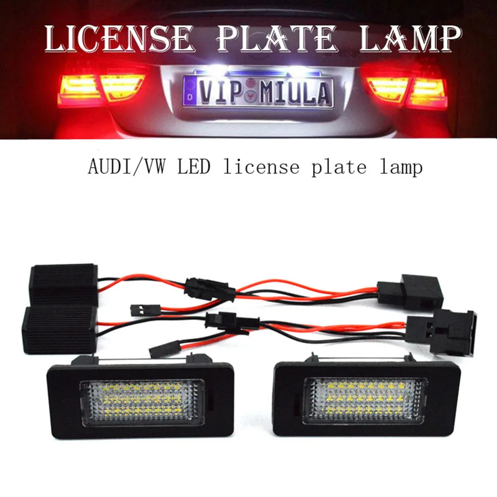 2 шт. 18LED яркая белая табличка с регистрационным номером свет лампы Комплект