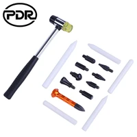 new pdr car rubber hammer knock down tools 9 heads tap down pen 5pcs white nylon pens car body dent repair tool kit 15pcsset