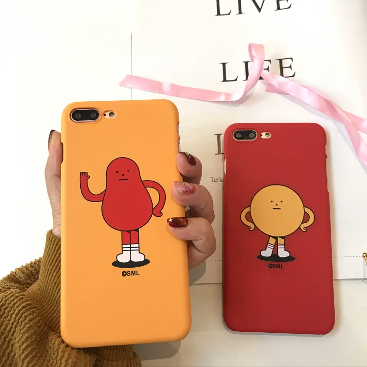 Чехол для iphone 6 7 8 X чехлы XS S s 7Plus Plus чехол Жесткий из ТПУ красного оранжевого