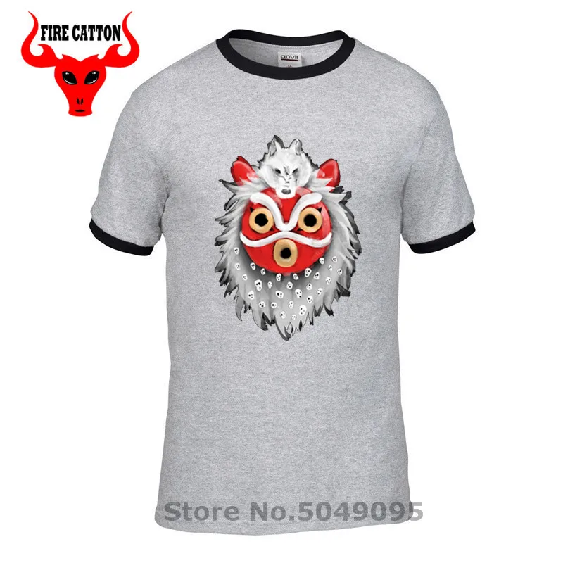 Футболки Wolf Princess костюм из органического хлопка аниме футболка принцессы mononoke