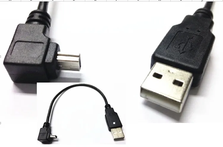 Вздернутый 90 градусов deg USB2.0 жесткий диск цифровой камеры Телефонный Кабель Т