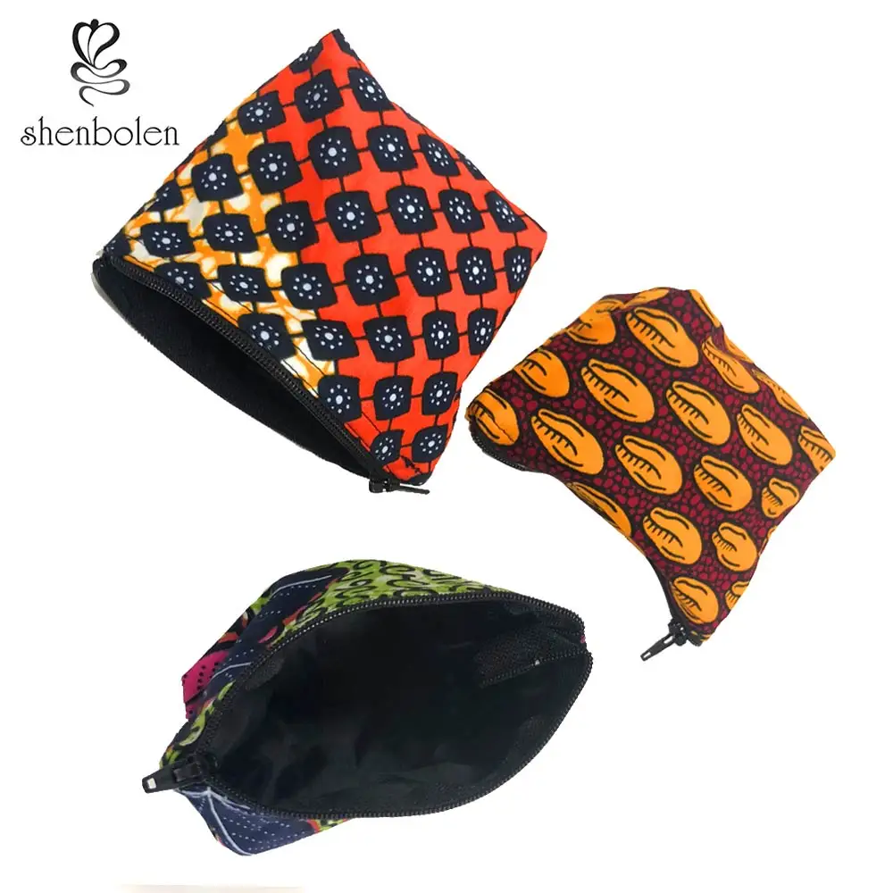 

African Coin bag cotton Wax Print Korean lining for Handmade bag Sewing small Gift Coin bag ankara print women bag High Quality