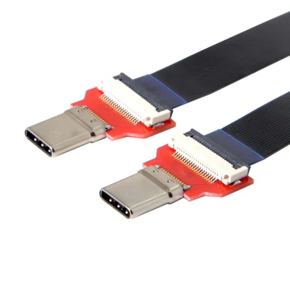 20 см двойной тип-c USB FPV папа-папа мягкий гибкий кабель USB 3,1 ультра тонкий плоский FPC OTG кабель для зарядки и передачи данных для HUAWEI XIAOMI