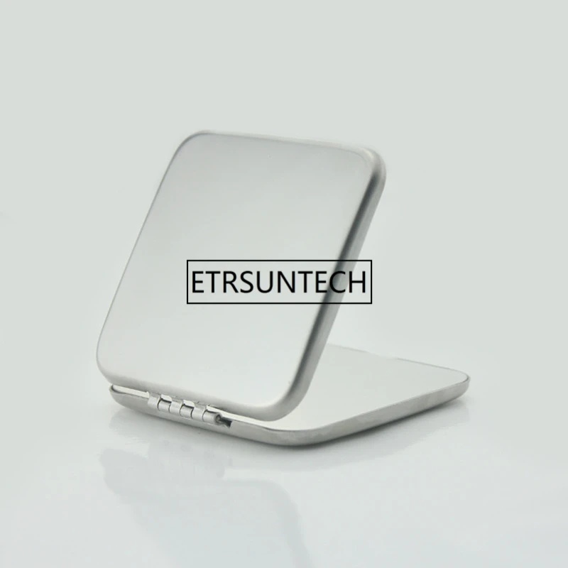 Square round Compact Mirror Silver Blank Pocket Magnifying Cosmetic Makeup Wedding Favors Gift F1490 | Красота и здоровье