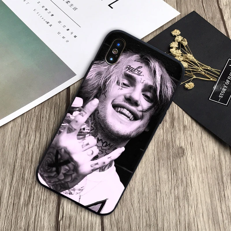 XxxTentacion Lil Peep Lil Bo Открытый Чехол Мягкий силиконовый черный телефон чехол для iPhone 6 6 plus 7 8 plus 5 5S 5C SE X XS XR XS Max