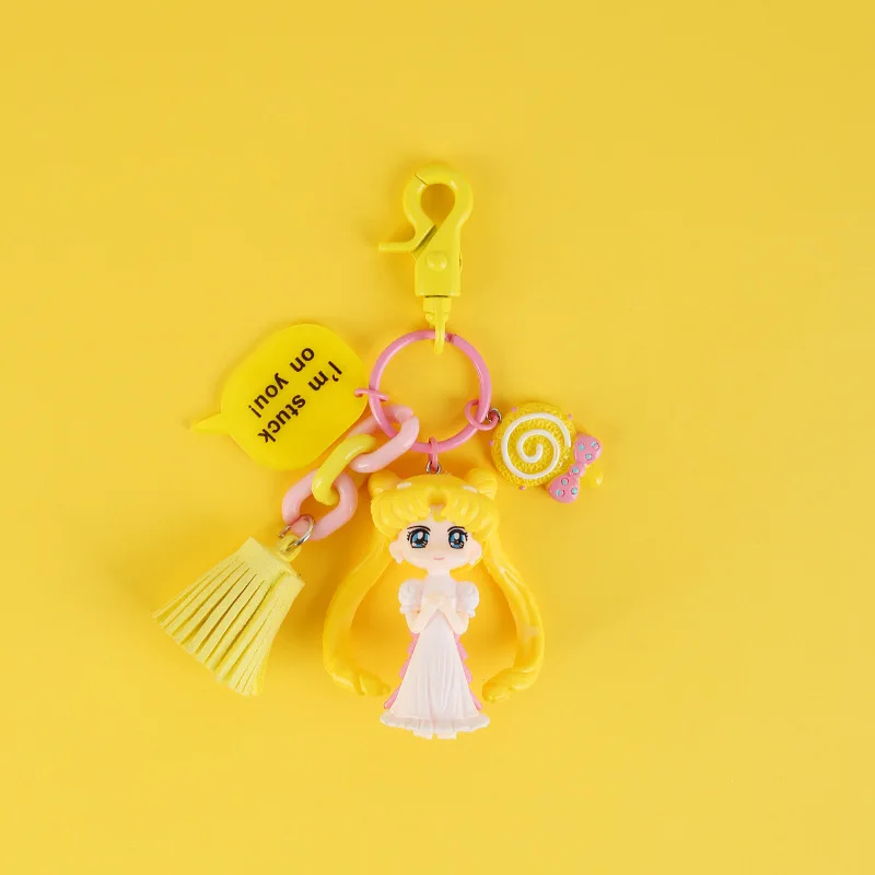 Милый Сейлор Мун 3D модель брелок кольцо для ключей оптовая продажа прекрасный