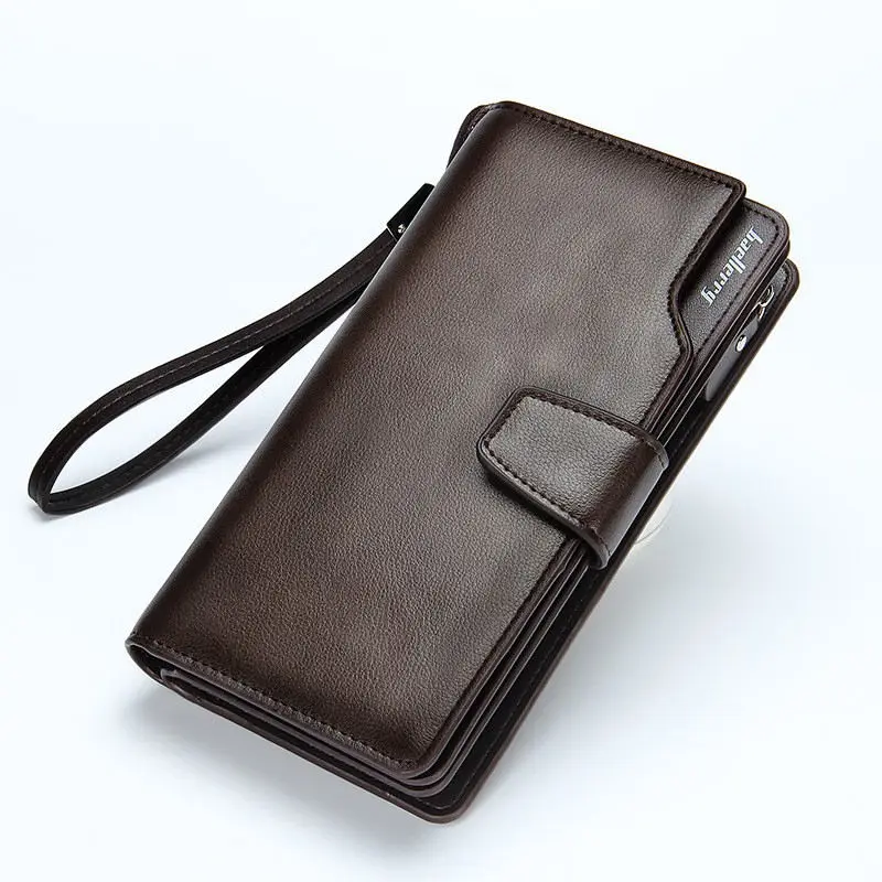 New sales top quality leather long wallet men pruse male clutch zipper around wallets men women money bag pocket mltifunction
