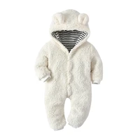 newborn infant baby winter rompers hooded warn casual cotton bebes high quality jumpers white autumn boy girl outfits romper