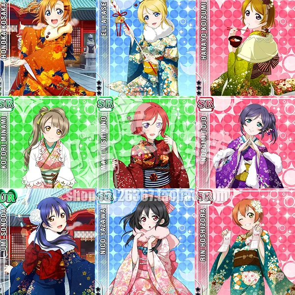 LoveLive! Новогоднее кимоно на весну Nozomi Nico Hanayo Maki Umi Rin Eli карнавальный костюм наряд
