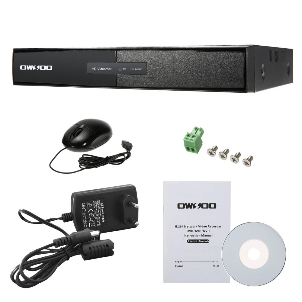 OWSOO 1080P 8CH AHD DVR видеорегистратор видеонаблюдения H.264 5 в 1 цифровой Onvif 4Ch для CCTV