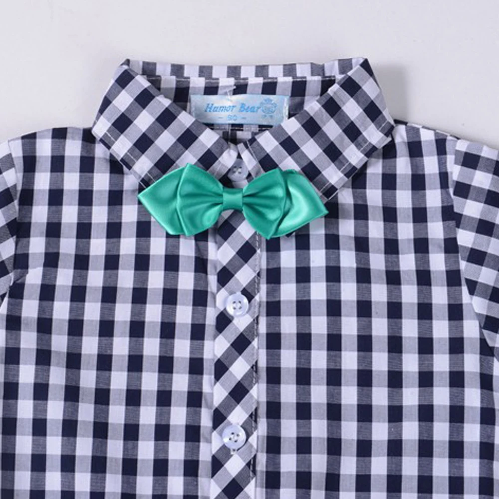 2019 Summer Newest Design Baby Boys Clothing Set Ropa De Bebe Plaid Shirt Top+Short Pants Suit Vestido Sets 2-6T |