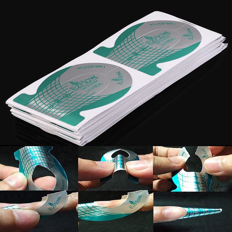 50/100 шт. для дизайна ногтей французский зеленый в форме ракет акриловая кривая УФ