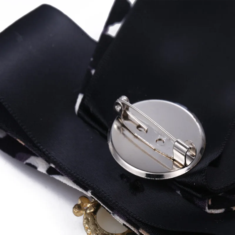 Fashion leopard bow brooch exaggerated retro collar flower large pearl tie | Ties