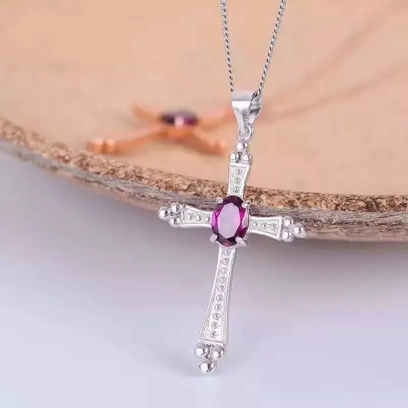 Ожерелье с подвеской из серебра 925 пробы гранатовые Кулоны магния модные подарки