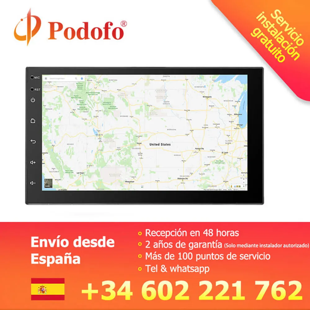 Podofo 2 Din Android автомобильный радиоприемник 7 ''Автомобильный мультимедийный