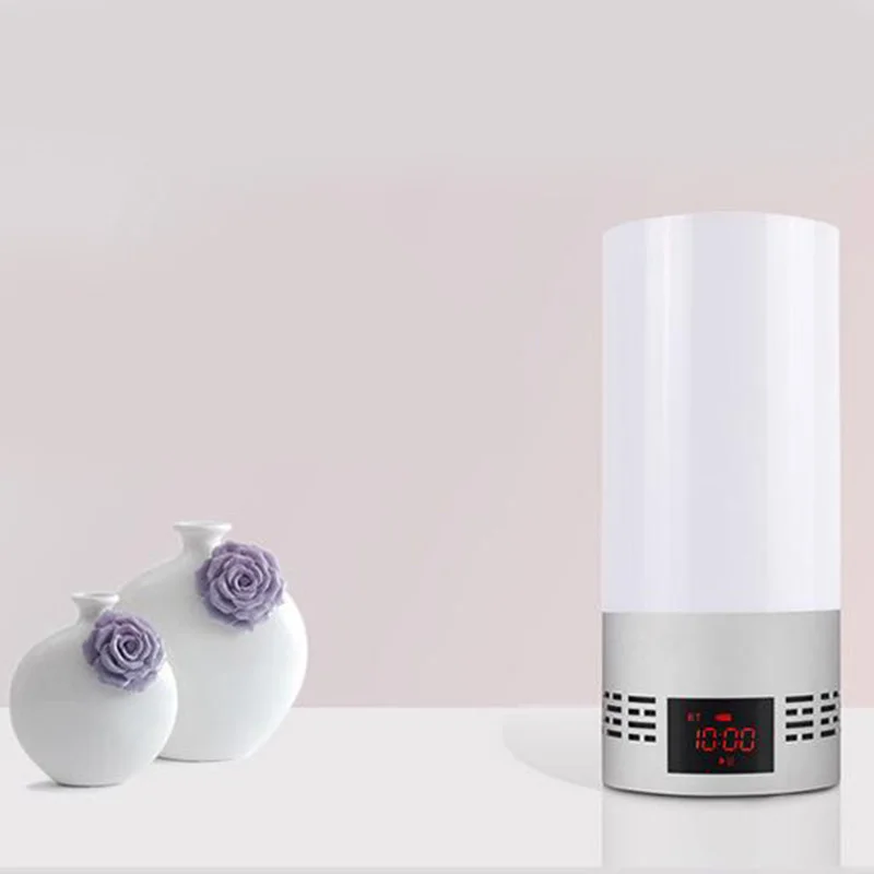 1 шт. серебристо-серый Беспроводной Bluetooth аудио свет Coulful светодиодный умные часы