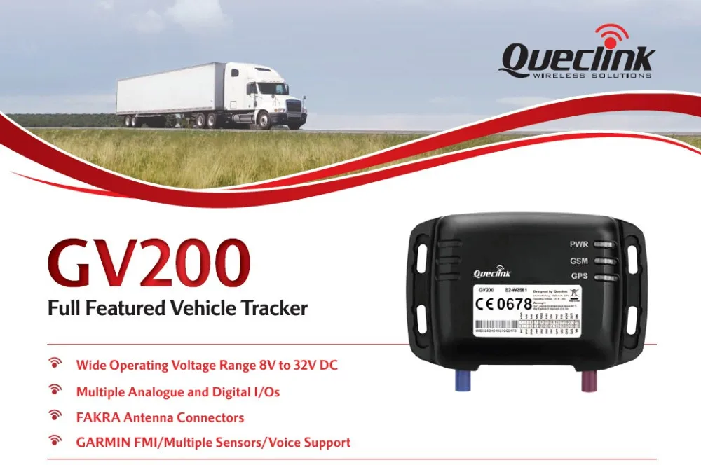 Автомобильный gps трекер спутникового позиционирования Queclink GV200 автомобильный локатор GSM устройство слежения U-blox чипсет 12 дней в режиме ожидания