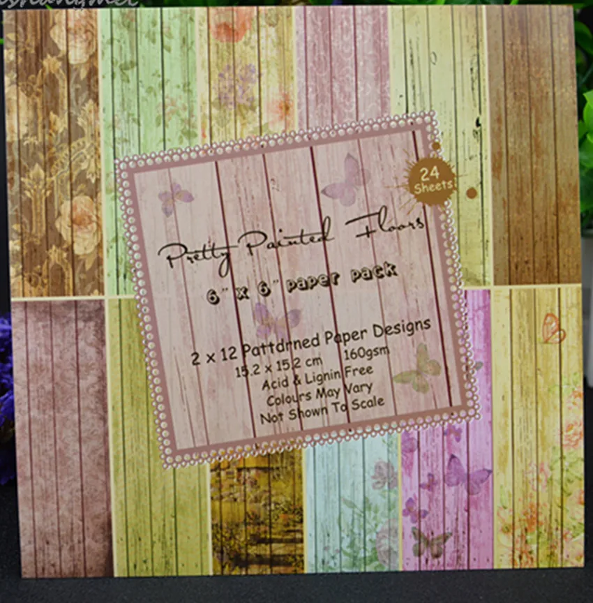 Набор бумажных украшений сделай сам для скрапбукинга 24 листа | Дом и сад