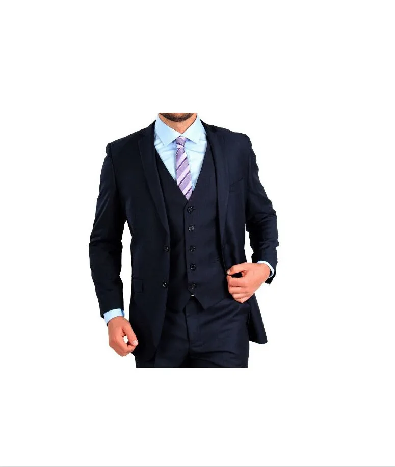 Мужской приталенный костюм комплект из 3 предметов: блейзер + жилет штаны