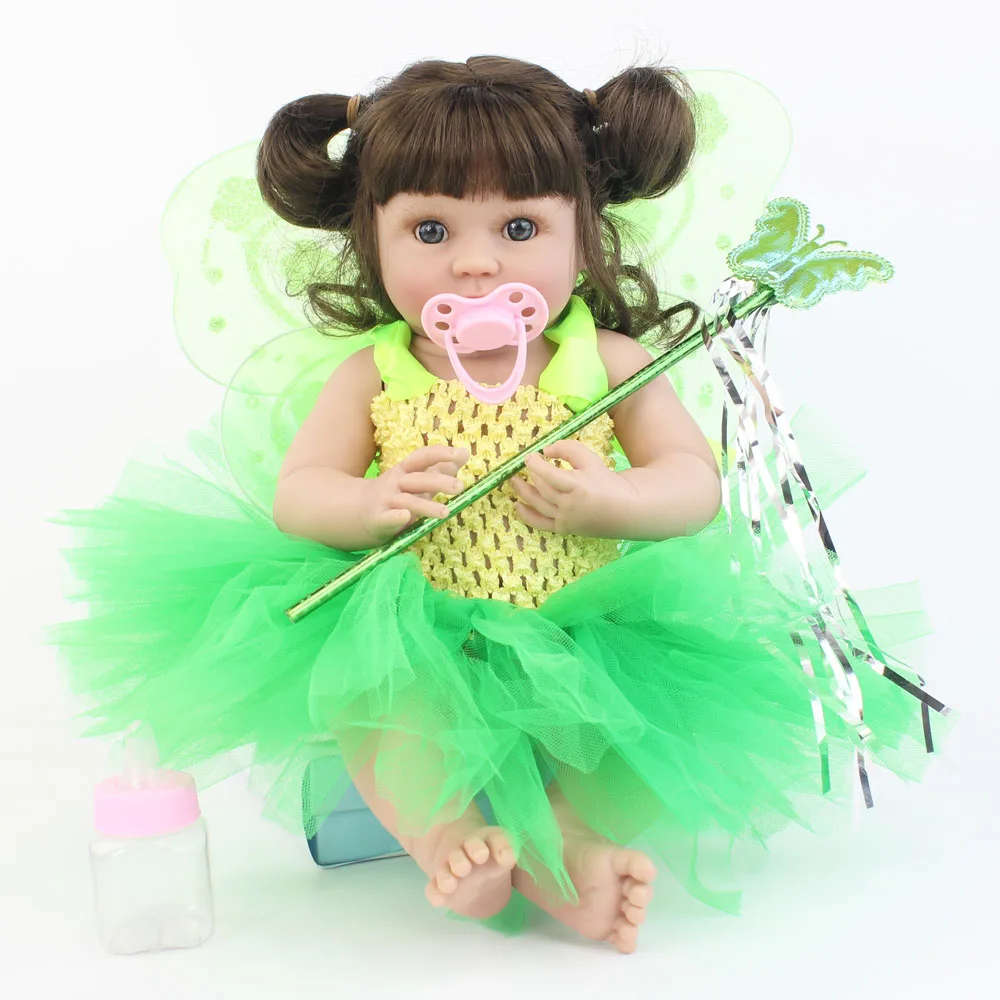 40 см полностью силиконовая кукла Reborn Baby Doll Toy 15 ”мягкая виниловая мини-кукла принцессы для девочек, подарок на день рождения, игровой домик, игрушка для купания
