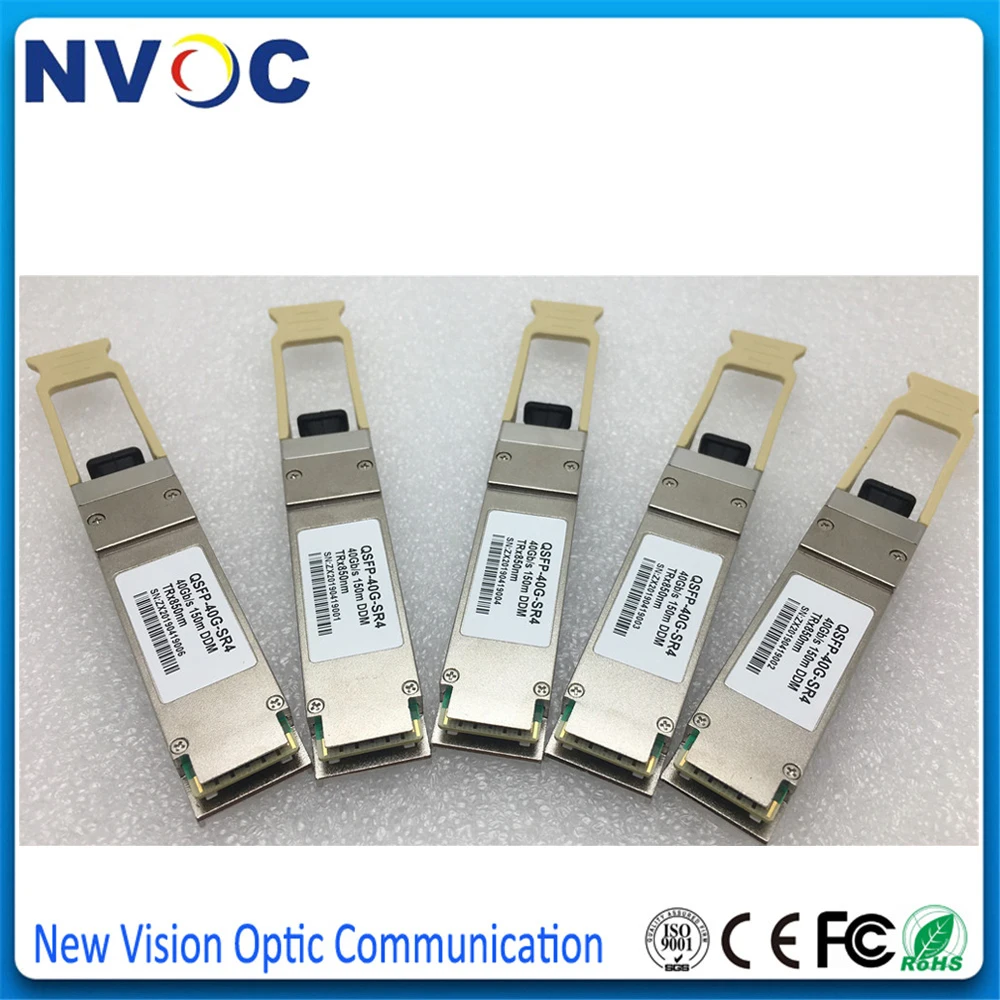 Бесплатная доставка 4 шт./лот 40G QSFP SR4 совместимый трансивер 40GBASE + 850нм 150 м MTP/MPO DDM MMF