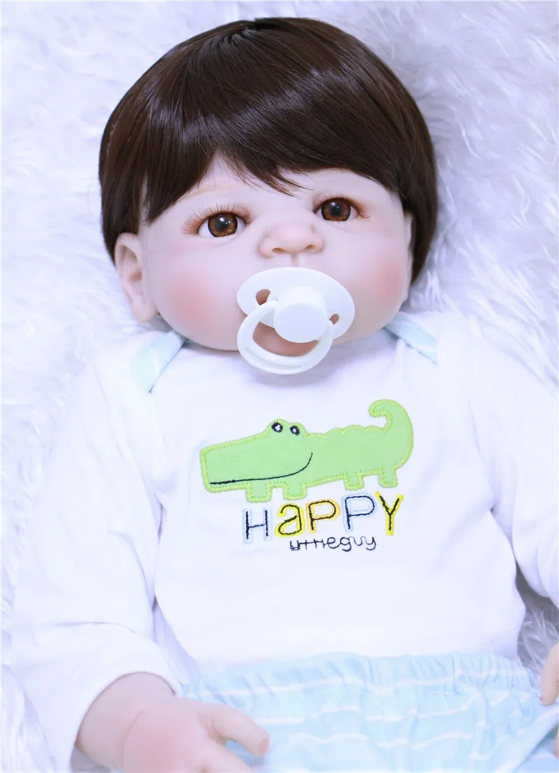 22 дюйма полностью силиконовые куклы для новорожденных 57 см реалистичные модные