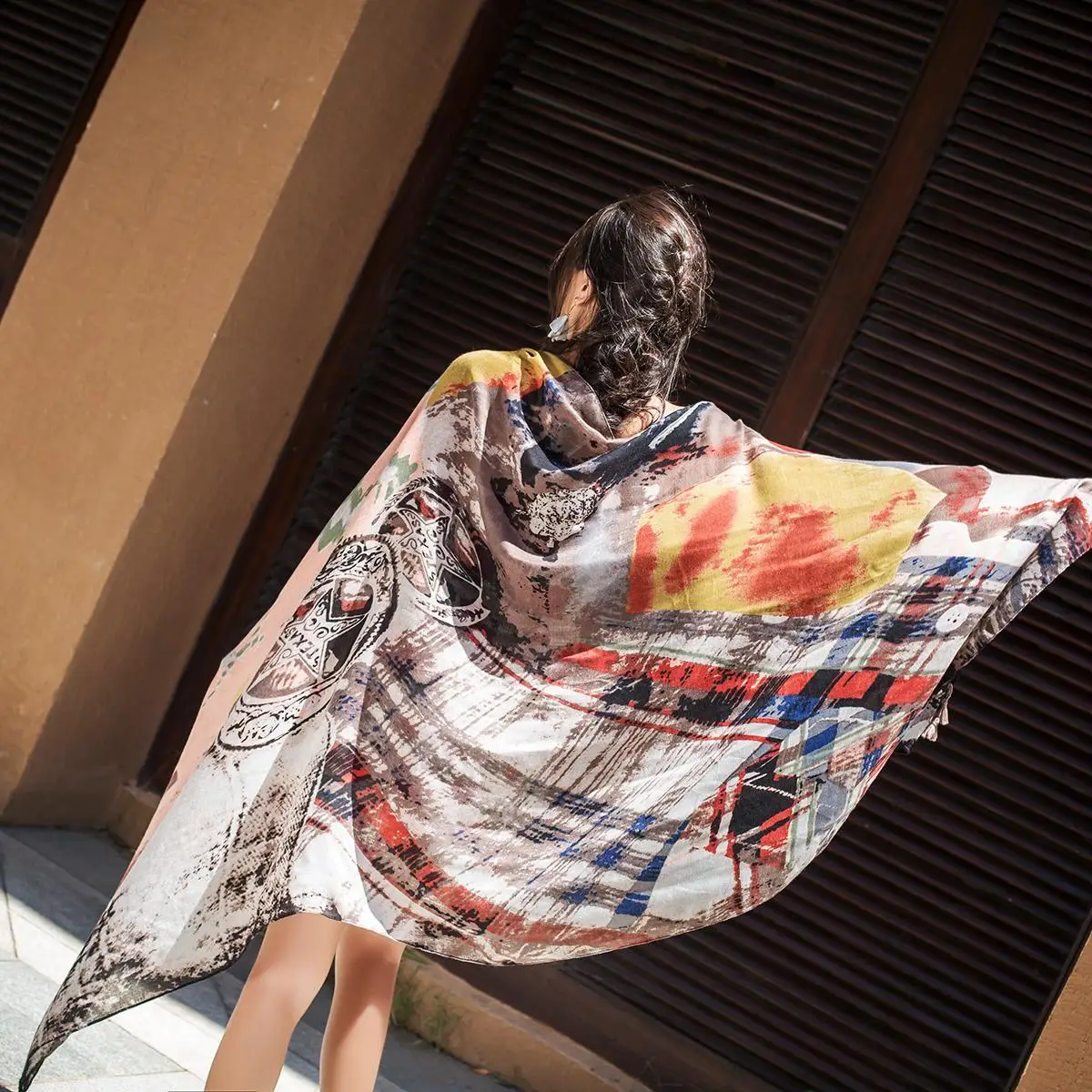 Summer Fashion Grid Shawl Scarf Travel Sunscreen Beach Towel | Аксессуары для одежды