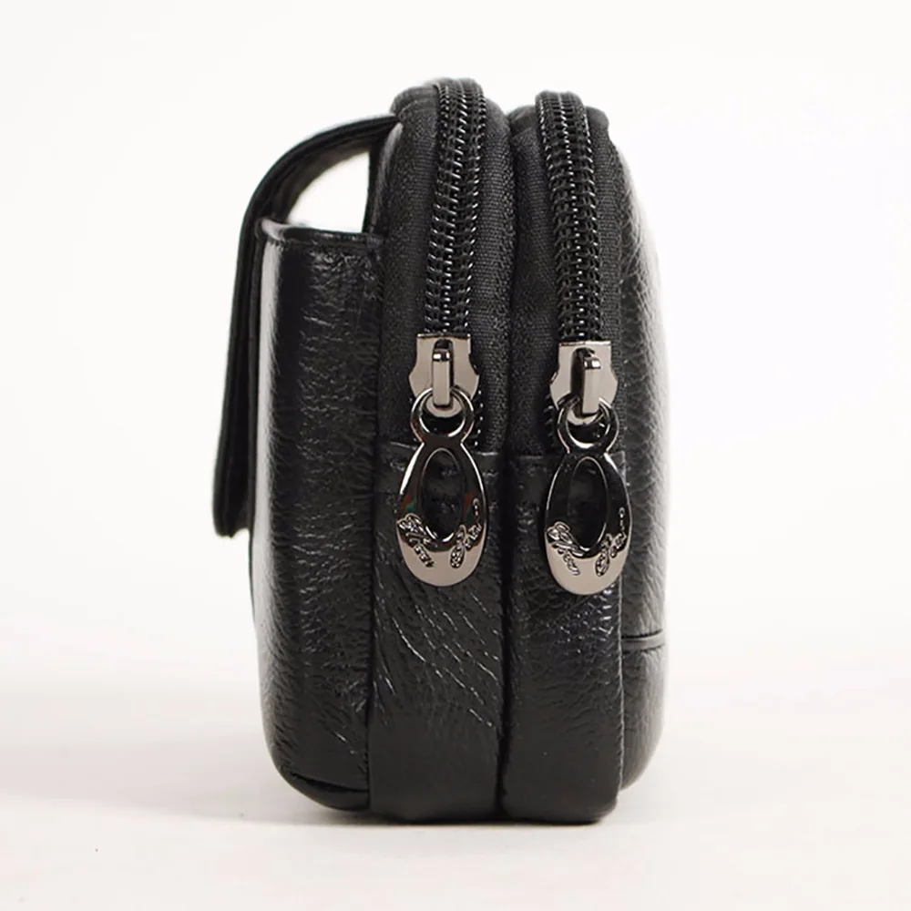 100% натуральная кожа мужской мобильный телефон сумка чехол кожаный ремень