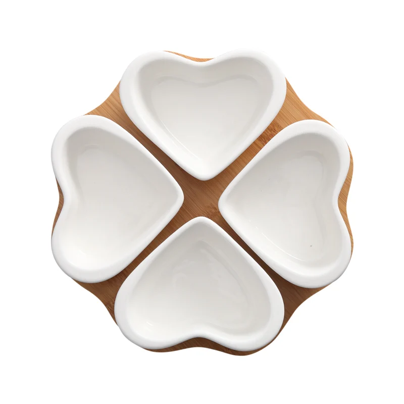 Керамическая тарелка для ресторана отеля керамическая с пятью ячейками