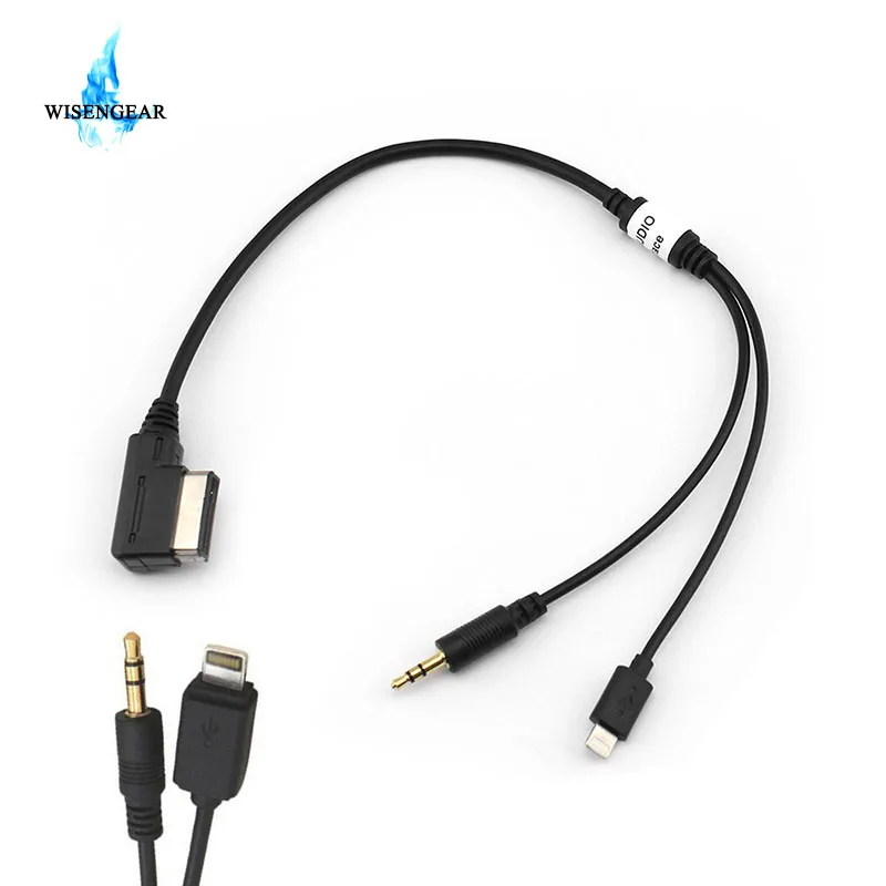 WISENGEAR автомобиля USB кабель Aux для Audi MMI AMI MDI музыка Интерфейс разъем Зарядное