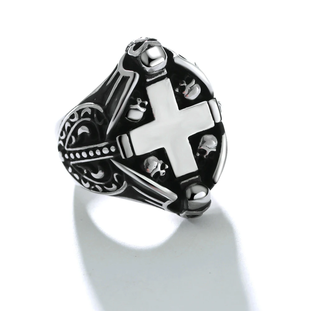 Последние тенденции рок Стиль Bague для Для мужчин панк крест мужской изделия