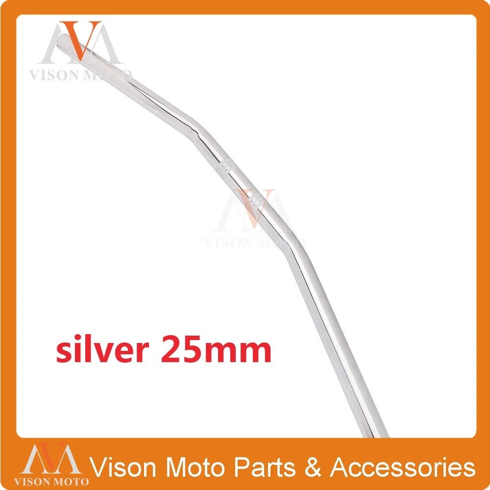 sliver 25MM Мотоцикл 22 мм 25 мм алюминиевый руль ручка для Yamaha KTM Honda EXC SX SXF XC CRF YZF WRF MX ATV DRZ Dirt Pit Bike - Цвет: sliver 25MM