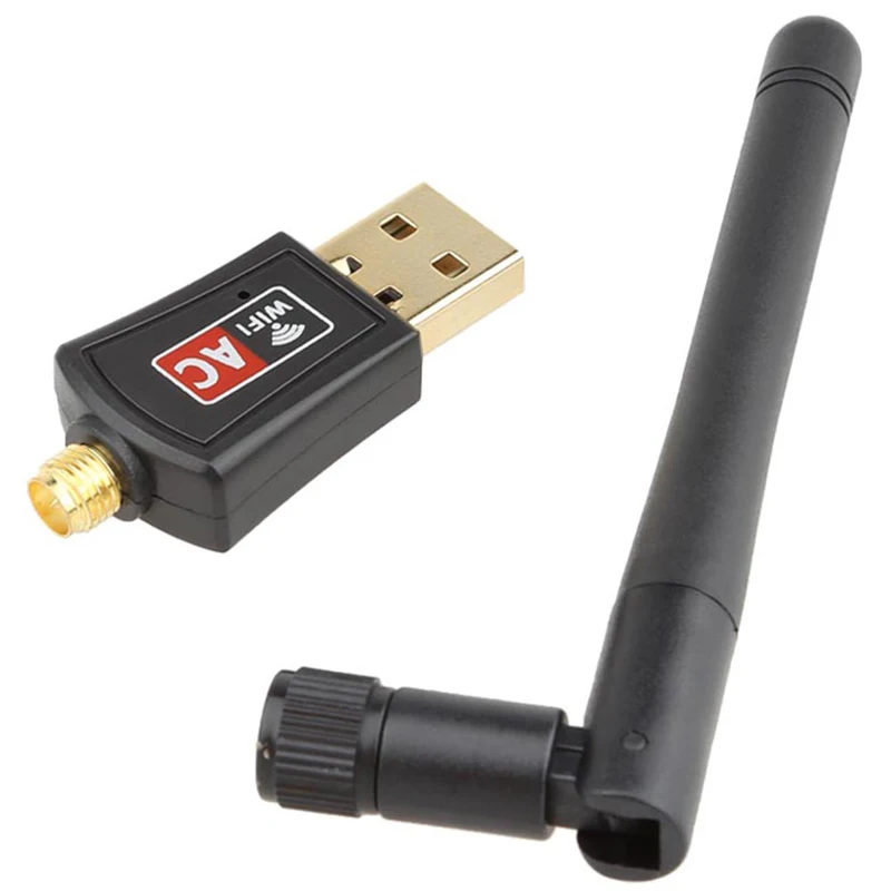 Creacube 5G двухдиапазонный 5,8 ГГц 2,4 ГГц 600 м 802.11ac беспроводной USB WiFi LAN dongle адаптер с антенной сети для Windows 8 10 Mac