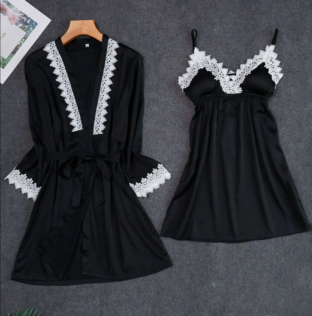 Серые женские пижамные комплекты из 2 предметов на бретельках домашняя одежда