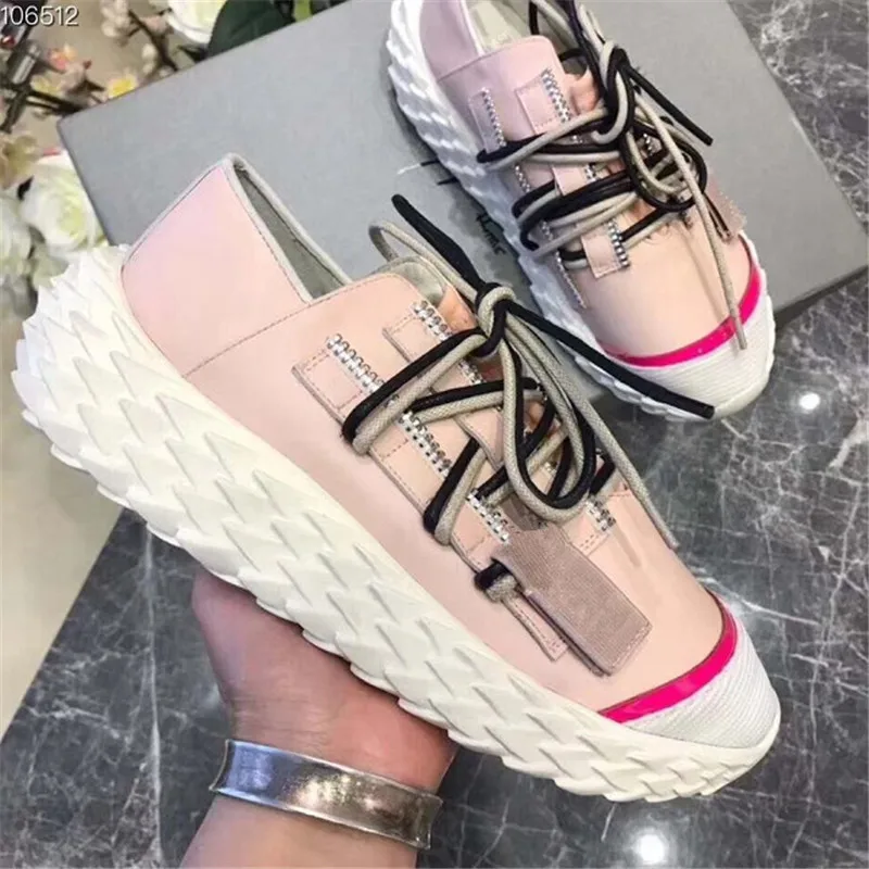 Новинка весны 2019 кожаные туфли на шнуровке белые кроссовки платформе плоской