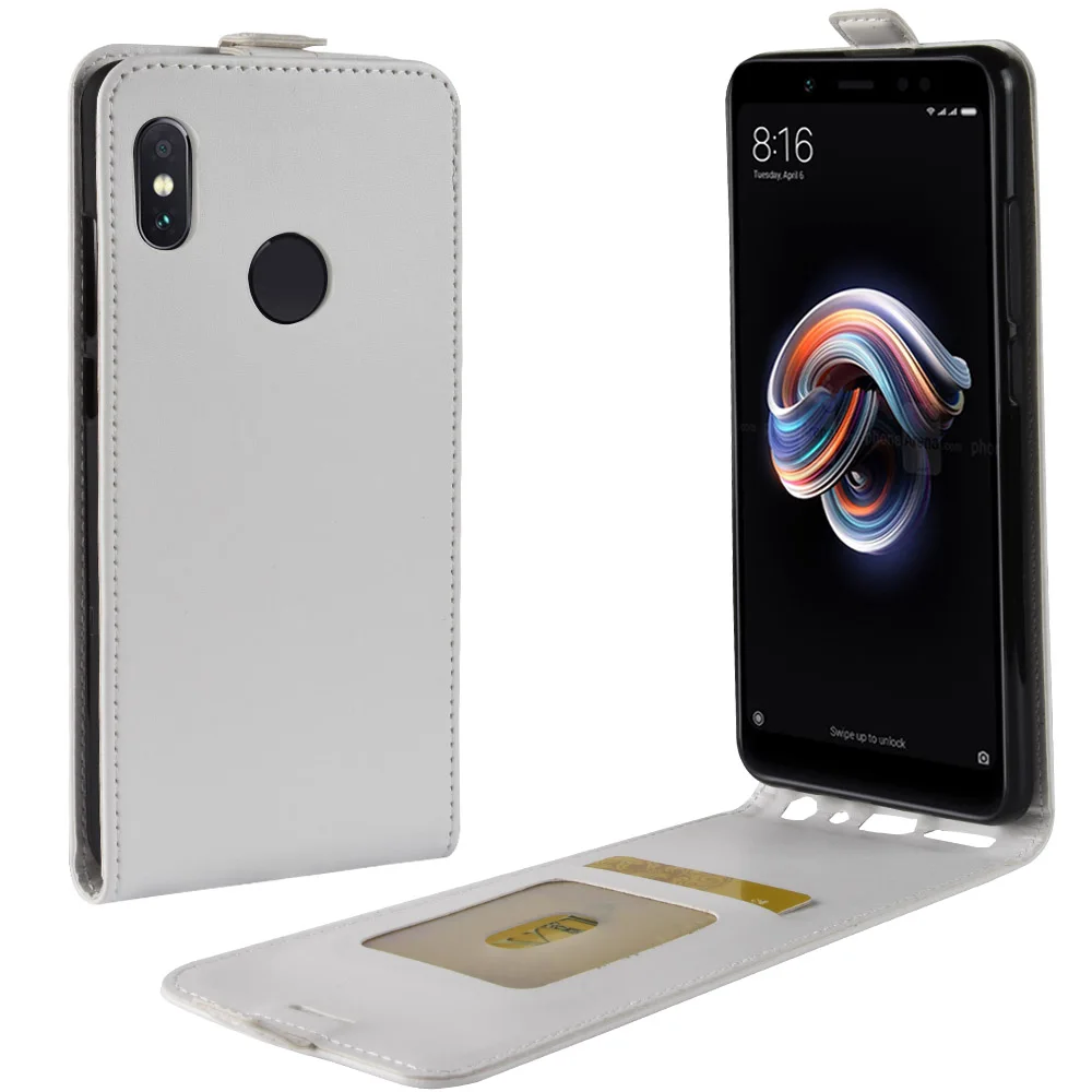 Белый Чехол из искусственной кожи для Xiaomi Redmi Note 5 Pro с магнитной пряжкой, флип-чехол для Xiaomi Redmi Note 5 Pro, защитный чехол, fundas coque - Цвет: Белый
