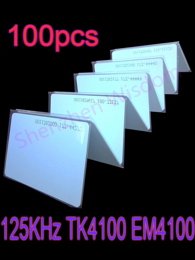 Карта RFID 125 кГц EM4100 TK4100 ультратонкая 0 8 мм карта приближения Смарт-карта ПВХ
