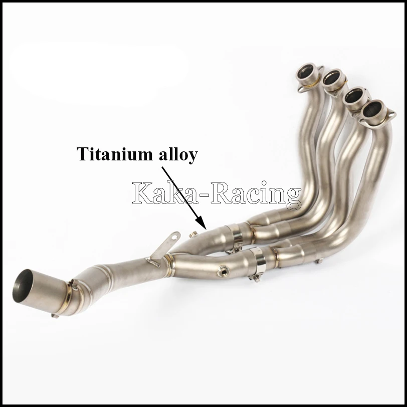 

R1 Full Titanium alloy system Motorcycle Exhaust Muffler Escape sc tail + Front link pipe slip-on for Yamaha R1 YZF-R1 2015-2017