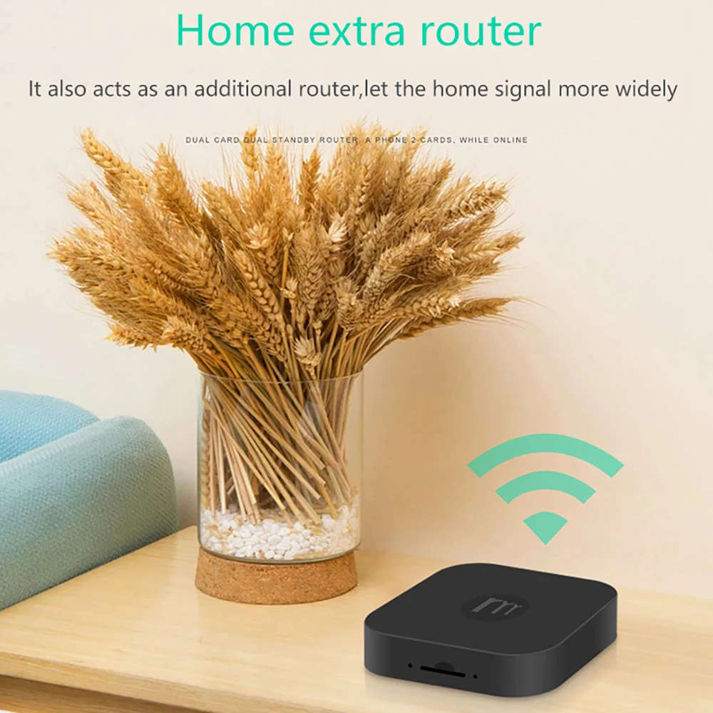 Новейший мини роутер 4G с двумя sim картами для iOS и Android не требует переноски