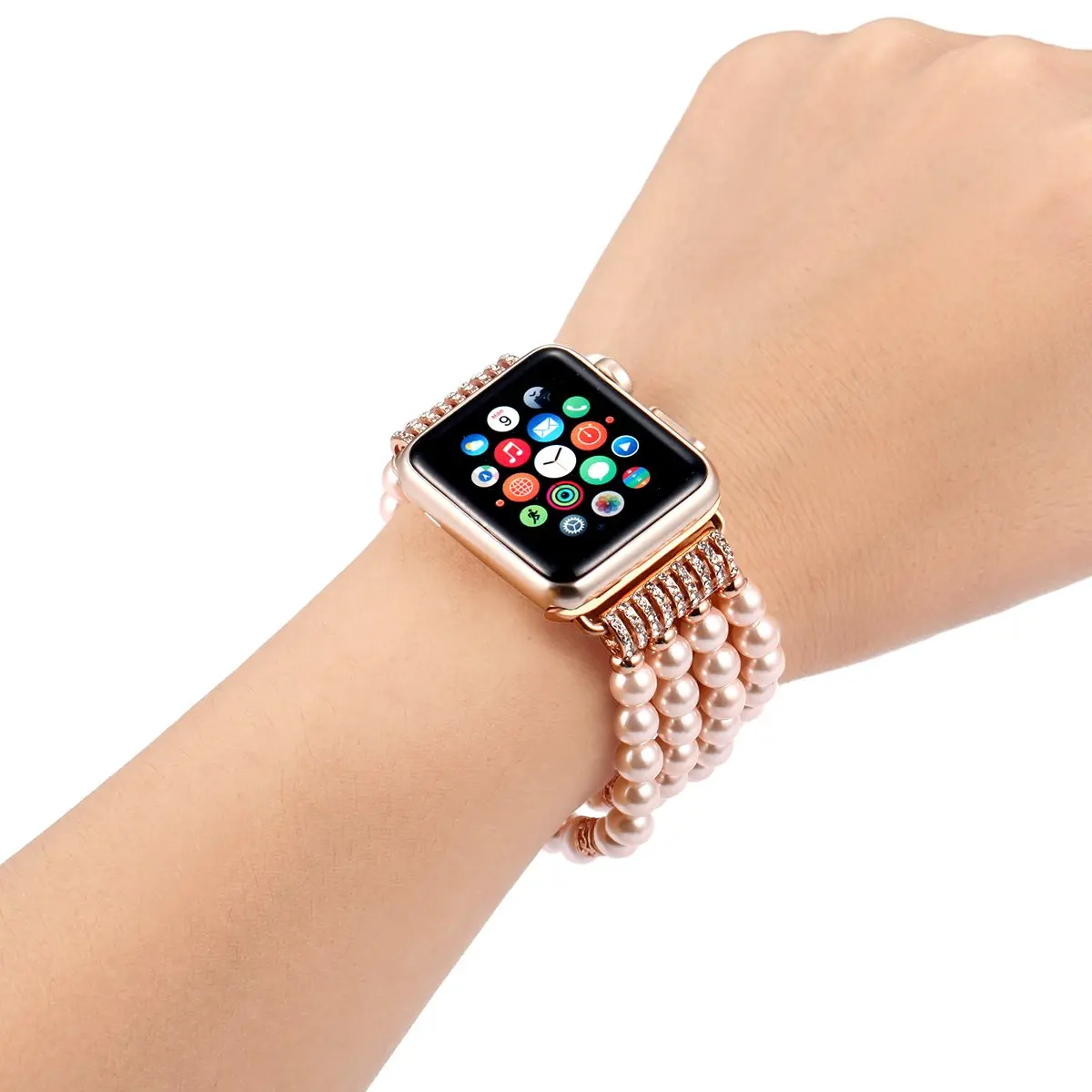 Ювелирные изделия ремешок+ чехол для Apple watch 38 мм 40 мм 40 мм 42 мм браслет для женщин ремешок для наручных часов iwatch серии 5/4/3/2/1
