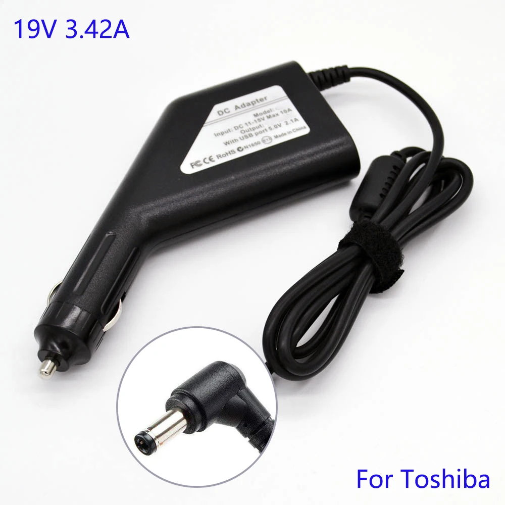 19V 3.42A 65W Автомобильное зарядное устройство для ноутбука Toshiba Зарядное устройство для ноутбука для нетбука Notepads адаптер питания