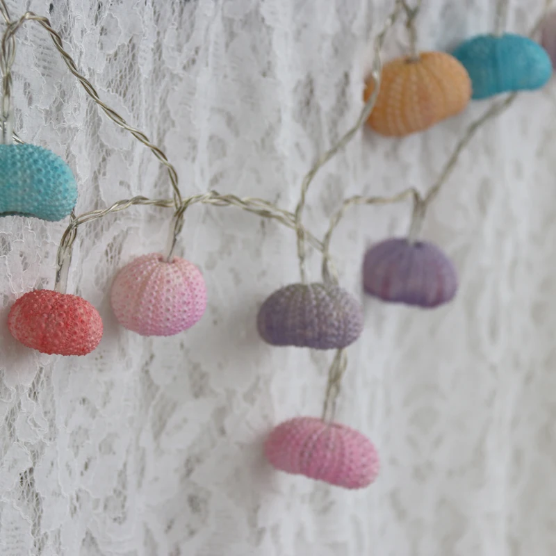 Бесплатная доставка (1 шт./лот) цветная светодиодная гирлянда с морским урчином из